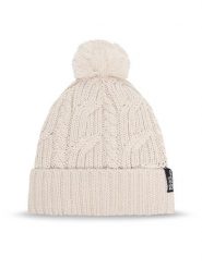 Jack Wolfskin Czapka Pompom 1905092 Beżowy. Brązowe czapki zimowe damskie Jack Wolfskin, z materiału. Za 149.99 zł.