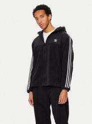 Adidas Bluza adicolor 3-Stripes Teddy IZ4802 Czarny Regular Fit. Czarne bluzy bez kaptura męskie Adidas, m, z syntetyku. Za 239.99 zł.