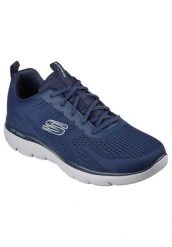 Buty sportowe Sneakersy męskie, Skechers Summits-Torre. Niebieskie buty sportowe na co dzień męskie Skechers, z materiału, bez zapięcia, trekkingowe. Za 259.99 zł.