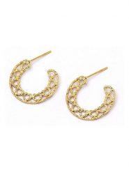 MOODE Kolczyki-półkreole rozmiar: onesize. Żółte kolczyki damskie MOODE, ze stali. Za 43.99 zł.