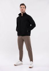 Bluza polar F-RICO. Czarne bluzy bez kaptura męskie Volcano, m, z materiału. Za 159.99 zł.