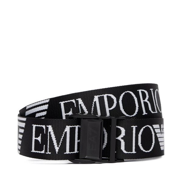 Pasek EA7 Emporio Armani. Czarne paski męskie EA7 Emporio Armani, bez wzorów. Za 259.99 zł.