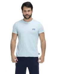T-shirt męski z efektem sprania plaży. Fioletowe t-shirty męskie LEONE 1947 APPAREL, l, bez wzorów, z bawełny, bez kołnierzyka. Za 84.16 zł.
