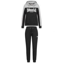 Bluza z kapturem dla kobiet Lonsdale Lurgan. Czarne bluzy z kapturem damskie Lonsdale, l, z dresówki. Za 312.00 zł.
