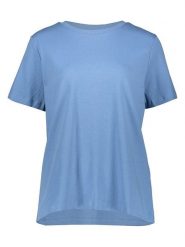 ONLY Carmakoma Koszulka w kolorze błękitnym rozmiar: L-50/52. Niebieskie bluzki damskie Only Carmakoma, l, bez wzorów, z bawełny, bez kołnierzyka, bez ramiączek. Za 61.02 zł.