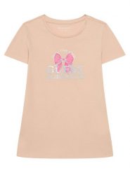 Guess T-Shirt J6GI28 K6YW4 Różowy jasny Regular Fit. Czerwone koszulki dziewczęce Guess, z aplikacjami, z bawełny, bez ramiączek. Za 84.99 zł.