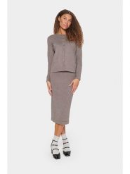 SAINT TROPEZ Kardigan w kolorze szarobrązowym rozmiar: M. Brązowe kardigany damskie Saint Tropez, m, bez wzorów. Za 74.11 zł.