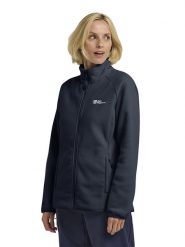 Jack Wolfskin Kurtka polarowa "Moonrise" w kolorze granatowym rozmiar: M. Niebieskie kurtki damskie Jack Wolfskin, m, bez wzorów, z materiału, bez kaptura. Za 180.06 zł.