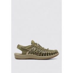 Sandały Keen z innowacyjnym zielonym designem. Zielone sandały damskie Keen, bez wzorów, z materiału, bez obcasa. Za 502.05 zł.