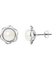 Pearl Addict Srebrne kolczyki-wkrętki z perłami rozmiar: onesize. Białe kolczyki damskie Pearl Addict, z perłą, srebrne. Za 217.99 zł.