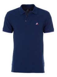 Peak Mountain Koszulka polo w kolorze granatowym rozmiar: M. Niebieskie koszulki polo męskie Peak Mountain, m, bez wzorów, z bawełny, bez ramiączek. Za 105.63 zł.