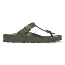 Klapki Birkenstock Gizeh Eva unisex 1019143 Zielone. Zielone klapki damskie bez wzorów, z materiału, bez obcasa. Za 374.20 zł.