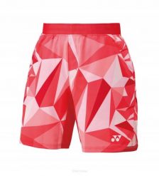 Spodenki tenisowe Yonex AO Shorts. Czerwone szorty męskie YONEX, bez wzorów, z materiału, eleganckie. Za 439.99 zł.