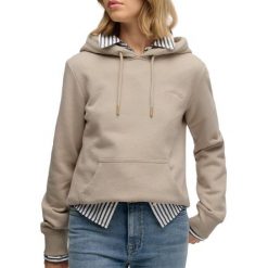 Bluza damska z kapturem Superdry Essential Logo Emb Hb. Brązowe bluzy z kapturem damskie Superdry., xs, z bawełny. Za 306.10 zł.