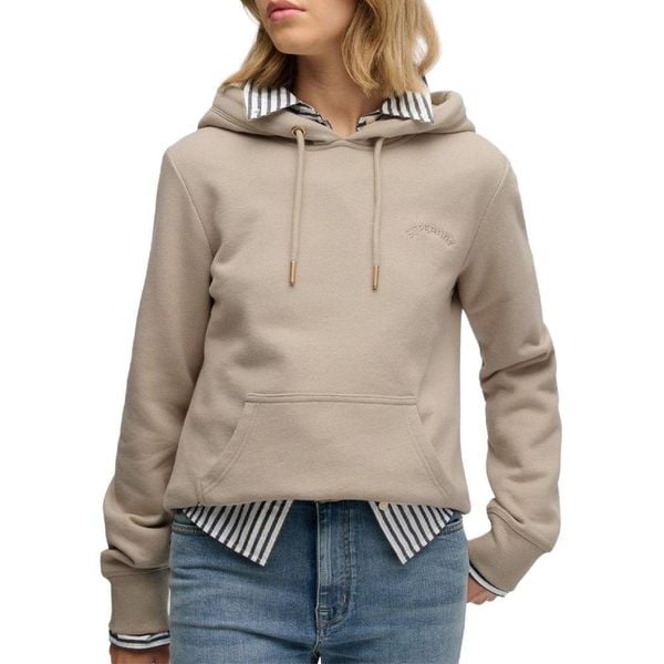 Bluza damska z kapturem Superdry Essential Logo Emb Hb. Brązowe bluzy z kapturem damskie Superdry., xs, z bawełny. Za 306.10 zł.