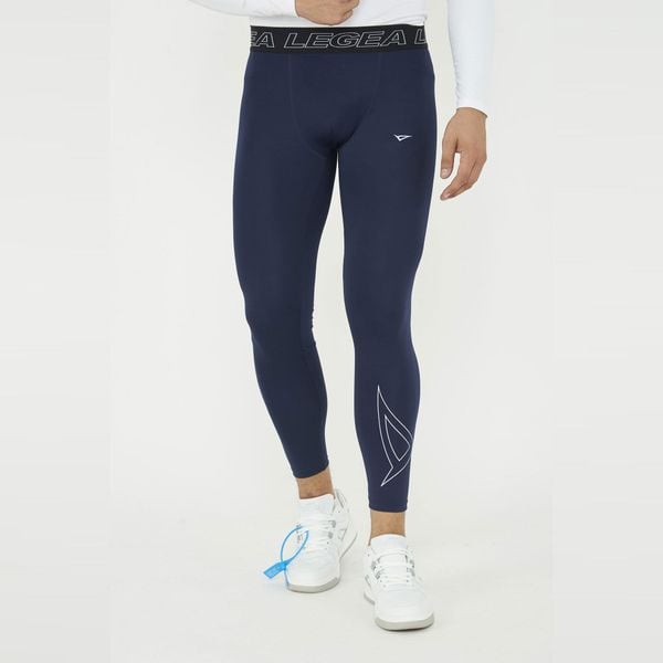 Termoaktywne legginsy treningowe IRONBOY LEG. Niebieskie bielizna termoaktywna męska Legea, m, bez wzorów, z materiału. Za 89.90 zł.