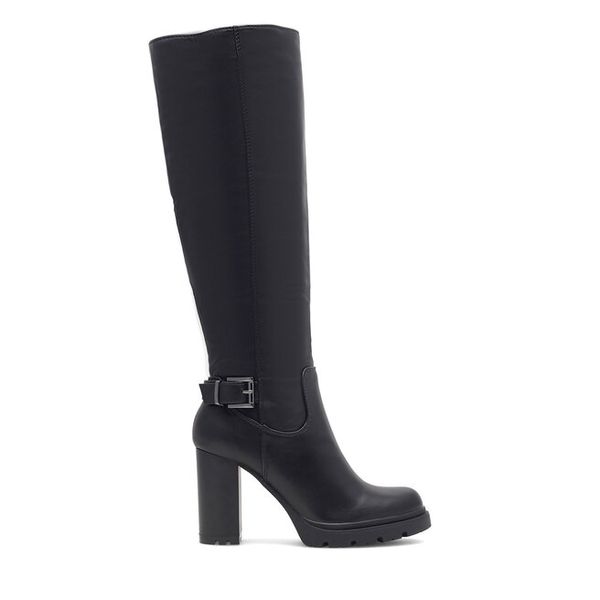 Kozaki Clara Barson. Czarne kozaki damskie Clara Barson, bez obcasa, na słupku. Za 179.99 zł.