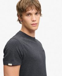 Superdry T‑shirt Essential Company Logo haftowany z bawełny organicznej. Czarne t-shirty damskie Superdry., xl, bez wzorów, z bawełny, bez kołnierzyka. Za 142.55 zł.