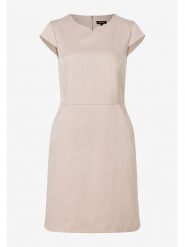 More & More Sukienka w kolorze beżowym rozmiar: 42. Brązowe sukienki damskie MORE & MORE, bez wzorów, z bawełny, bez kołnierzyka, bez ramiączek, midi. Za 153.34 zł.