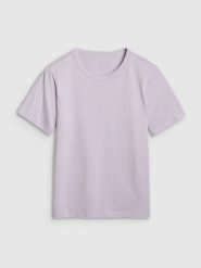 4F T-shirt regular gładki damski - fioletowy S. Fioletowe t-shirty damskie 4f, s, bez wzorów, z bawełny, bez kołnierzyka. W wyprzedaży za 29.99 zł.