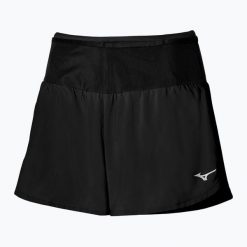 Spodenki do biegania damskie Mizuno Multi Pocket. Czarne szorty damskie Mizuno, bez wzorów, sportowe. Za 209.99 zł.