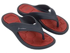 Buty klapki sportowe japonki męskie Rider Cape XVIII. Czerwone buty sportowe na co dzień męskie Rider, z materiału, bez zapięcia. Za 94.99 zł.