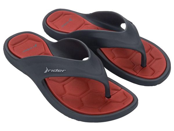 Buty klapki sportowe japonki męskie Rider Cape XVIII. Czerwone buty sportowe na co dzień męskie Rider, z materiału. Za 94.99 zł.