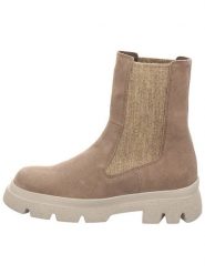 Think! Skórzane sztyblety "Kangae" w kolorze beżowym rozmiar: 41. Brązowe botki damskie Think!, sportowe, bez obcasa, bez zapięcia. Za 261.05 zł.