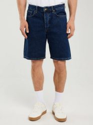 Szorty męskie jeansowe niebieskie Aleksy 508. Niebieskie szorty męskie Big Star, z bawełny, bez kołnierzyka. W wyprzedaży za 129.99 zł.