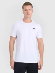 4F Koszulka sportowa w kolorze białym rozmiar: XXL. Białe t-shirty sportowe męskie 4f, xxl, z materiału, bez ramiączek, outdoorowe. Za 39.40 zł.