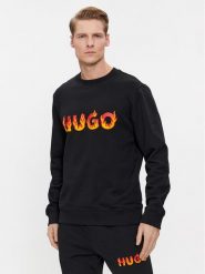 Hugo Bluza Ditmo 50504813 Czarny Regular Fit. Czarne bluzy bez kaptura męskie Hugo, l, z bawełny. Za 379.99 zł.