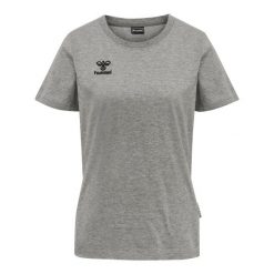 Damska bawełniana koszulka Hummel Move Grid. Szare bluzki sportowe damskie HUMMEL, xs, bez wzorów, z bawełny, bez ramiączek. Za 150.00 zł.