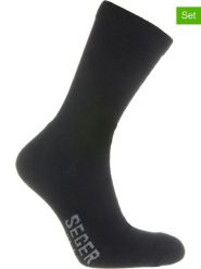 Seger Skarpety (2 pary) "Liner Sock Wool" w kolorze czarnym rozmiar: 46-48. Czarne skarpetki męskie Seger, bez wzorów, z wełny. Za 43.99 zł.
