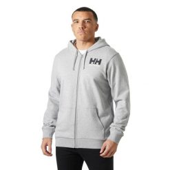 Bluza z kapturem z pełnym zamkiem błyskawicznym Helly Hansen Logo. Szare bluzy z kapturem męskie Helly Hansen, m. Za 419.00 zł.