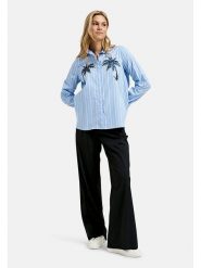 Milano Italy Koszula w kolorze błękitno-białym rozmiar: 34. Niebieskie koszule damskie Milano Italy, bez wzorów, z bawełny, bez kołnierzyka, bez ramiączek. Za 173.99 zł.