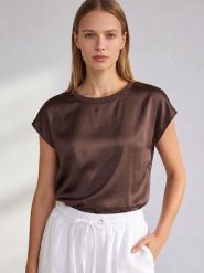 More & More Koszulka Kobiety brązowy, 44. Brązowe t-shirty damskie MORE & MORE, bez wzorów, bez kołnierzyka. Za 219.95 zł.