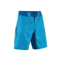 Spodenki surfing standardowe BS 500S Heather męskie. Niebieskie szorty męskie OLAIAN, z materiału, bez kołnierzyka. W wyprzedaży za 39.99 zł.