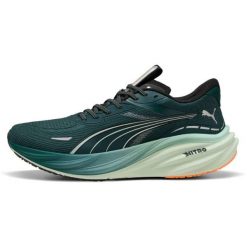 Buty sportowe Puma Magnify Nitro 3. Zielone buty sportowe na co dzień męskie Puma, bez zapięcia, na fitness i siłownię. Za 890.00 zł.