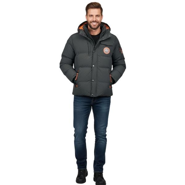 Kurtka turystyczna męska Canadian Peak Viktoreak. Szare kurtki męskie Canadian Peak, na zimę, m, bez wzorów, z poliamidu, sportowe, bez kaptura. Za 436.70 zł.