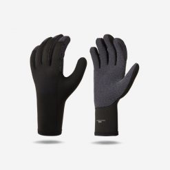 Rękawiczki nurkowe Decathlon SCD Resist z neoprenu 3 mm wzmocnione Kevlarem. Czarne rękawiczki damskie SUBEA, bez wzorów, z materiału. Za 129.99 zł.
