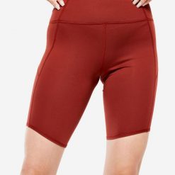 SPODENKI DO JOGI DYNAMICZNEJ KOLARKI DAMSKIE KIMJALY. Brązowe spodenki sportowe damskie KIMJALY, xs, z elastanu, na fitness i siłownię. Za 59.99 zł.