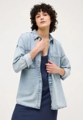 Damska Koszula Jeansowa Mustang Style Tacoma Shirt Denim Blue 1015250 5000 101. Niebieskie koszule damskie Mustang, xl, bez wzorów, z denimu, bez kołnierzyka, bez ramiączek. Za 189.99 zł.