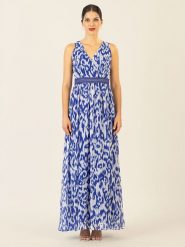 APART Sukienka w kolorze niebiesko-białym rozmiar: 40. Niebieskie sukienki damskie Apart, bez wzorów, z koronki, bez kołnierzyka, bez ramiączek, maxi. Za 339.00 zł.