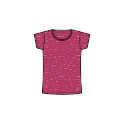 Koszulka krótki rękaw Gym & Pilates regular 500 damska. Czerwone bluzki sportowe damskie DOMYOS, xs, bez wzorów, z bawełny, bez ramiączek. W wyprzedaży za 19.99 zł.