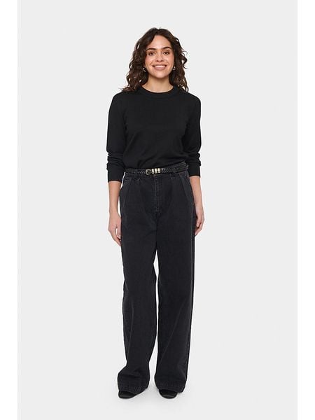 SAINT TROPEZ Sweter "Mila" w kolorze czarnym rozmiar: XL. Czarne swetry klasyczne damskie Saint Tropez, xl, bez kołnierzyka. Za 83.42 zł.