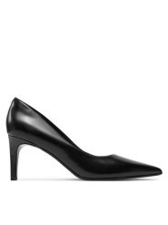 Calvin Klein Szpilki Heel Pump 70 - Brush L HW0HW02446 Czarny. Czarne szpilki CALVIN KLEIN, bez wzorów, ze skóry, bez obcasa. Za 399.99 zł.