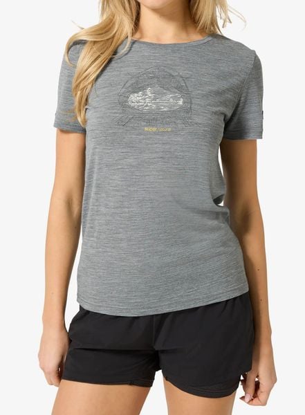 Koszulka merino damska Super.natural Tent View Tee. Szare t-shirty damskie Super.natural, l, bez wzorów, z dzianiny, bez kołnierzyka. Za 252.99 zł.