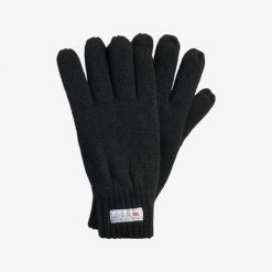Rękawiczki Dzianinowe Unisex Izolacyjny. Czarne rękawiczki damskie SWEDEMOUNT, bez wzorów, z dzianiny. Za 59.99 zł.