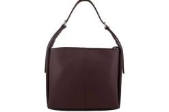 Shopper bag skórzany BARBERINI'S bordowy 915-5. Czerwone shopper bag damskie Barberinis, bez wzorów, ze skóry, na ramię, duże, bez dodatków. Za 271.99 zł.