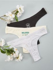Majtki stringi 3 pack - wielobarwny. Stringi damskie Sinsay, l, bez wzorów. Za 19.99 zł.